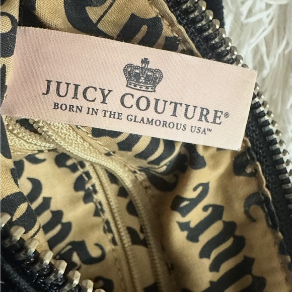 Juicy Couture Y2K Black Velour Crossbody Bag – 2011 Vintage Pink Sparkles - Picture 6 of 16